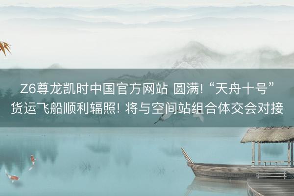 Z6尊龙凯时中国官方网站 圆满! “天舟十号”货运飞船顺利辐照! 将与空间站组合体交会对接