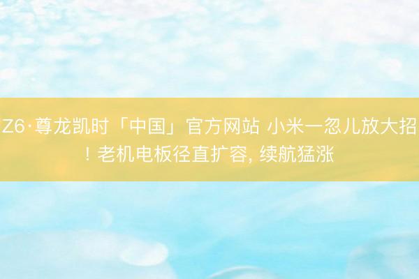 Z6·尊龙凯时「中国」官方网站 小米一忽儿放大招! 老机电板径直扩容， 续航猛涨