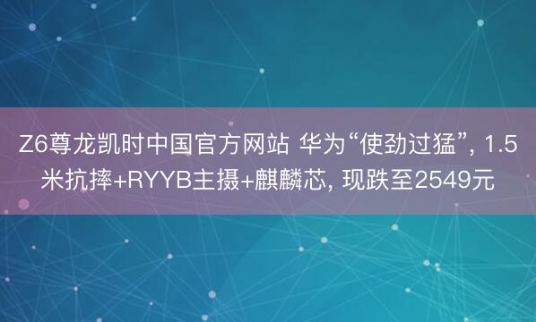 Z6尊龙凯时中国官方网站 华为“使劲过猛”， 1.5米抗摔+RYYB主摄+麒麟芯， 现跌至2549元
