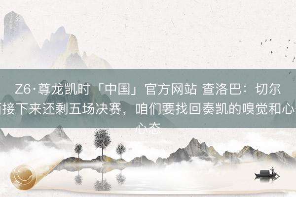 Z6·尊龙凯时「中国」官方网站 查洛巴:切尔西接下来还剩五场决赛,咱们要找回奏凯的嗅觉和心态