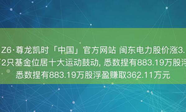 Z6·尊龙凯时「中国」官方网站 闽东电力股价涨3.12%, 广发基金旗下2只基金位居十大运动鼓动, 悉数捏有883.19万股浮盈赚取362.11万元
