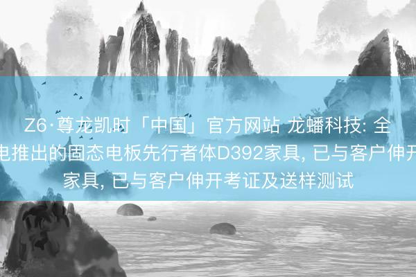 Z6·尊龙凯时「中国」官方网站 龙蟠科技: 全资子公司三金锂电推出的固态电板先行者体D392家具， 已与客户伸开考证及送样测试