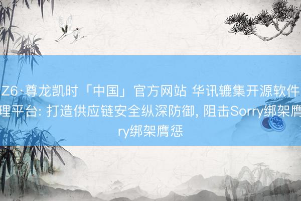 Z6·尊龙凯时「中国」官方网站 华讯辘集开源软件治理平台: 打造供应链安全纵深防御， 阻击Sorry绑架膺惩