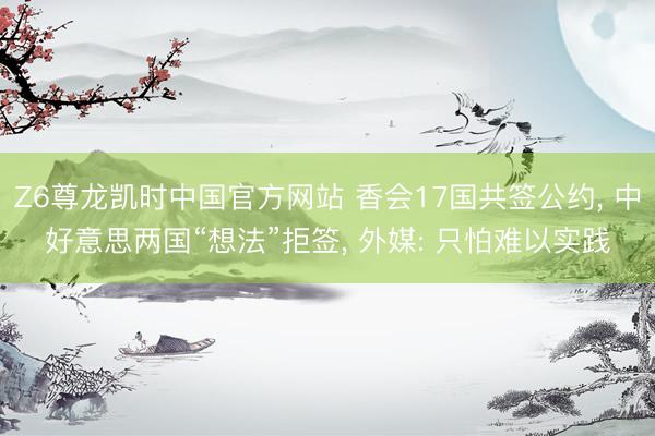 Z6尊龙凯时中国官方网站 香会17国共签公约， 中好意思两国“想法”拒签， 外媒: 只怕难以实践
