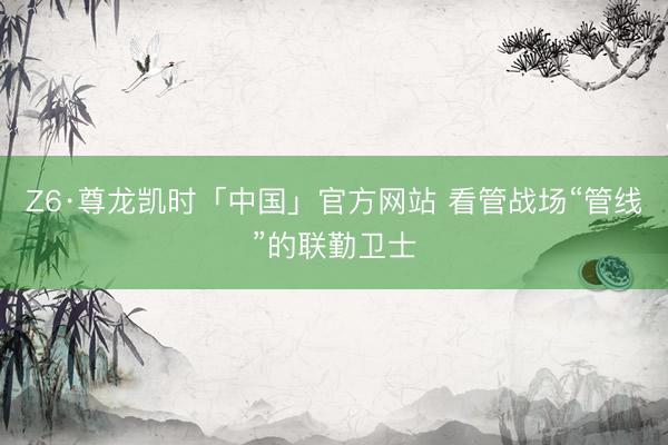 Z6·尊龙凯时「中国」官方网站 看管战场“管线”的联勤卫士