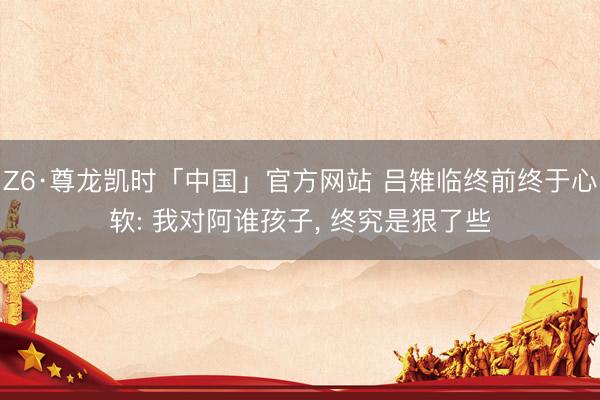 Z6·尊龙凯时「中国」官方网站 吕雉临终前终于心软: 我对阿谁孩子， 终究是狠了些