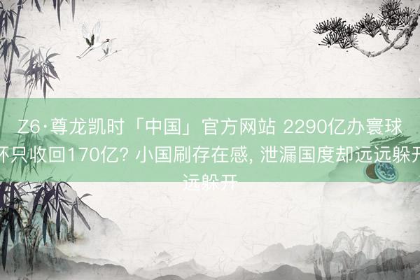 Z6·尊龙凯时「中国」官方网站 2290亿办寰球杯只收回170亿? 小国刷存在感, 泄漏国度却远远躲开