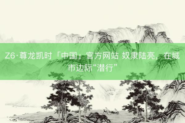Z6·尊龙凯时「中国」官方网站 奴隶陆亮，在城市边际“潜行”